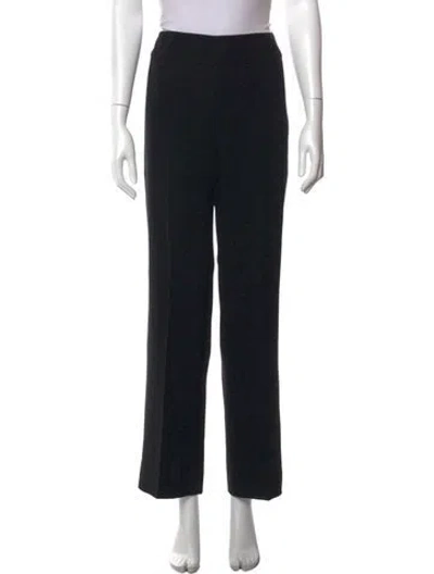 Pre-owned Akris Wool Straight Leg Pants In Black