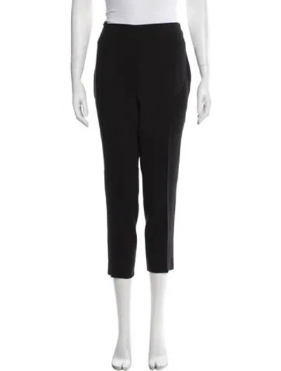 Pre-owned Akris Wool Straight Leg Pants In Black