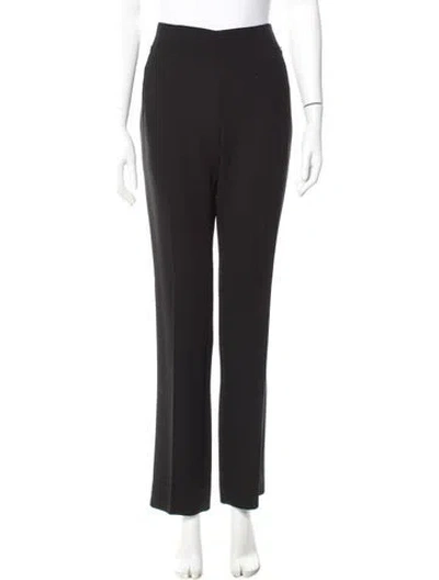 Pre-owned Akris Wool Straight Leg Pants In Black