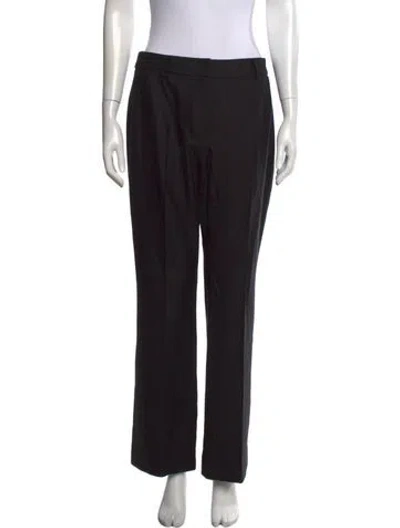 Pre-owned Akris Wool Straight Leg Pants In Black
