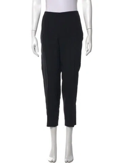 Pre-owned Akris Wool Straight Leg Pants In Black
