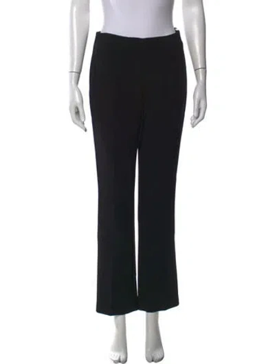 Pre-owned Akris Wool Straight Leg Pants In Black