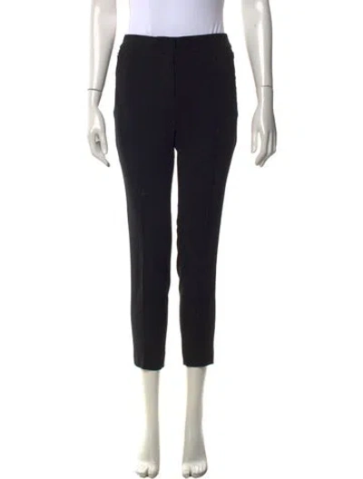 Pre-owned Akris Wool Straight Leg Pants In Black