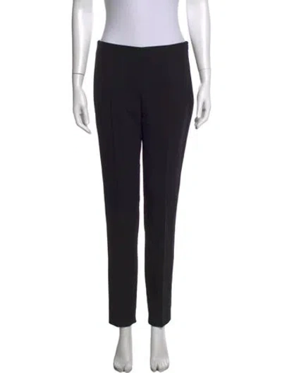 Pre-owned Akris Wool Straight Leg Pants In Black