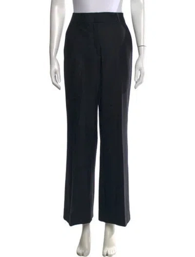 Pre-owned Akris Wool Straight Leg Pants In Black