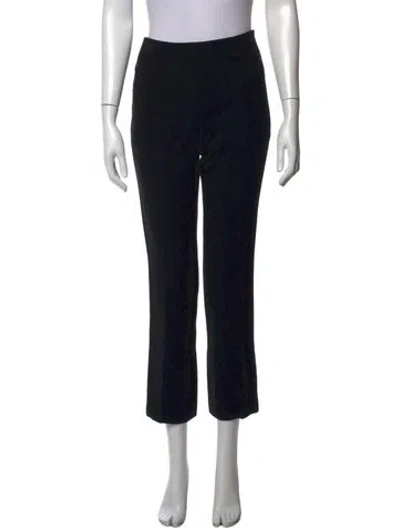 Pre-owned Akris Wool Straight Leg Pants In Black