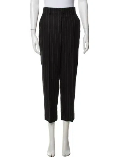 Pre-owned Akris Wool Straight Leg Pants In Black