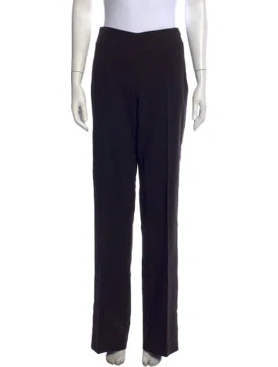 Pre-owned Akris Wool Straight Leg Pants In Black