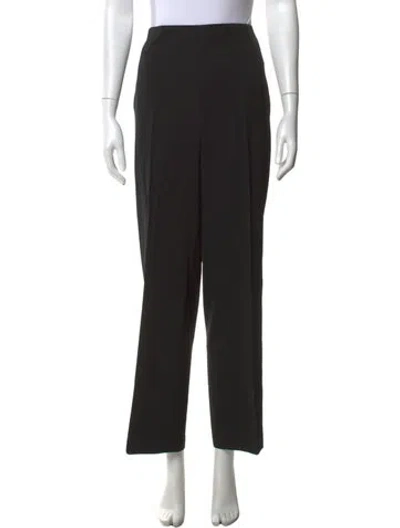 Pre-owned Akris Wool Straight Leg Pants In Black