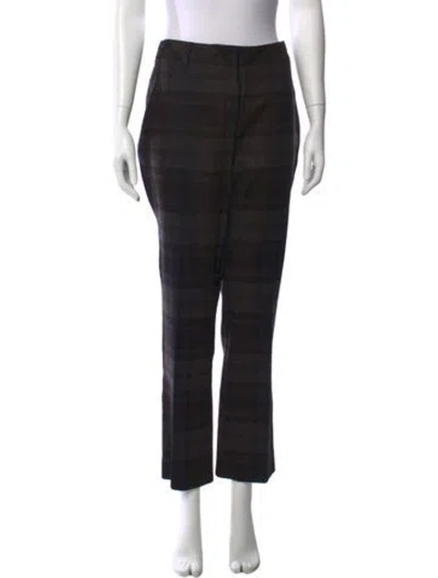 Pre-owned Akris Wool Straight Leg Pants In Black