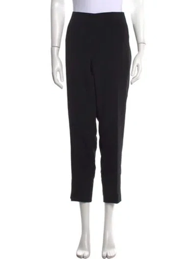 Pre-owned Akris Wool Straight Leg Pants In Black