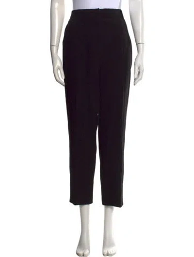 Pre-owned Akris Wool Straight Leg Pants In Black