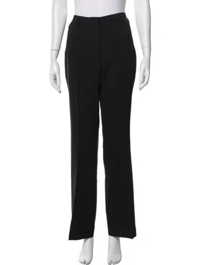 Pre-owned Akris Wool Straight Leg Pants In Black