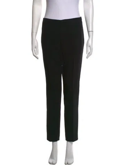 Pre-owned Akris Wool Straight Leg Pants In Black