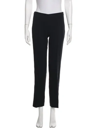 Pre-owned Akris Wool Straight Leg Pants In Black