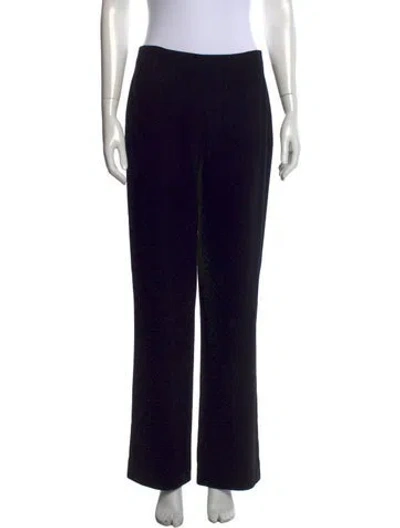 Pre-owned Akris Wool Straight Leg Pants In Black