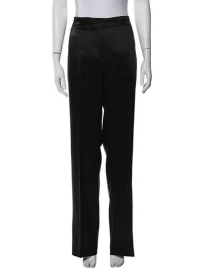 Pre-owned Akris Wool Straight Leg Pants In Black