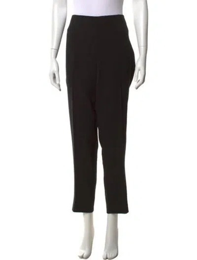 Pre-owned Akris Wool Straight Leg Pants In Black