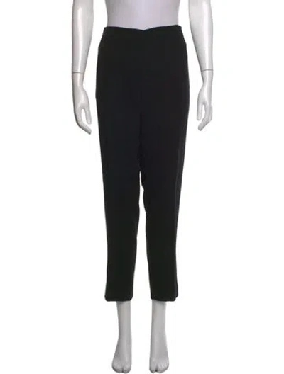 Pre-owned Akris Wool Straight Leg Pants In Black