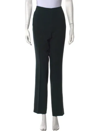 Pre-owned Akris Wool Straight Leg Pants In Black