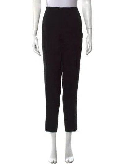 Pre-owned Akris Wool Straight Leg Pants In Black