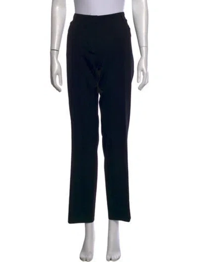 Pre-owned Akris Wool Straight Leg Pants In Black