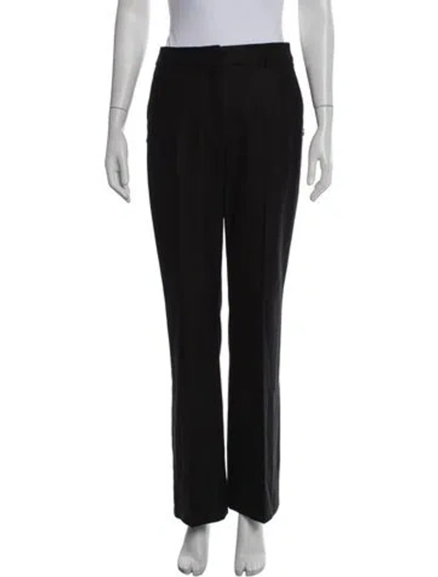 Pre-owned Akris Wool Straight Leg Pants In Black