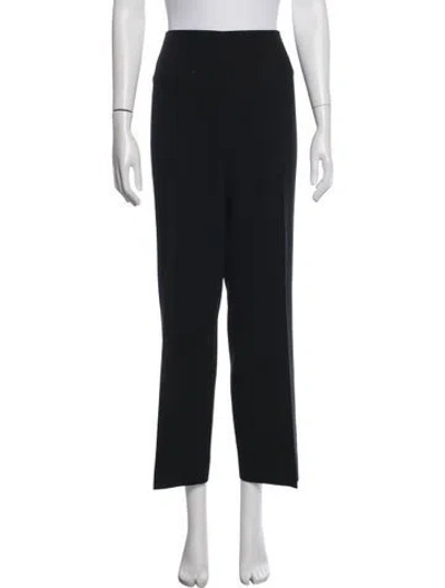 Pre-owned Akris Wool Straight Leg Pants In Black