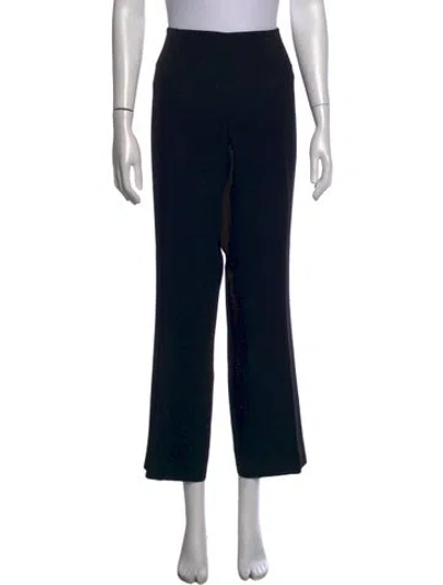Pre-owned Akris Wool Straight Leg Pants In Black