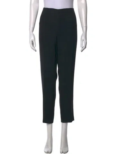 Pre-owned Akris Wool Straight Leg Pants In Black
