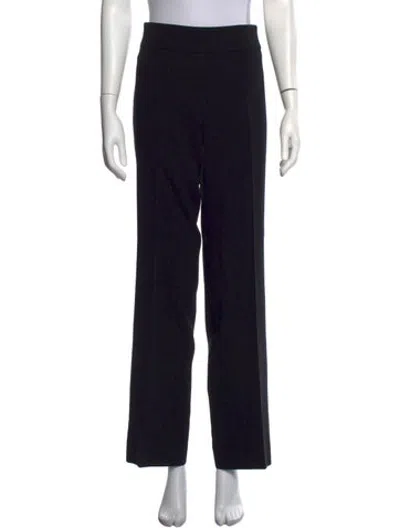 Pre-owned Akris Wool Straight Leg Pants In Black