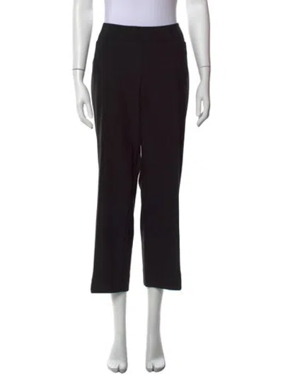 Pre-owned Akris Wool Straight Leg Pants In Black