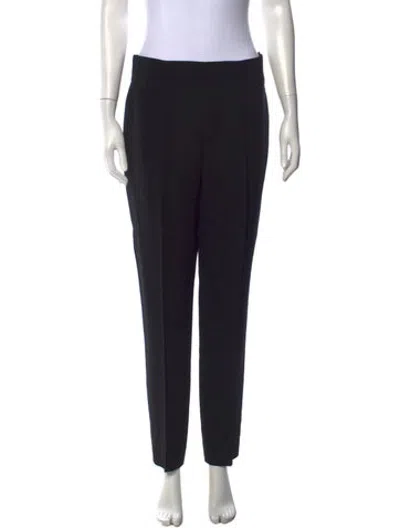 Pre-owned Akris Wool Straight Leg Pants In Black