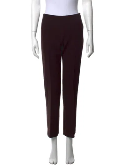 Pre-owned Akris Wool Straight Leg Pants In Black