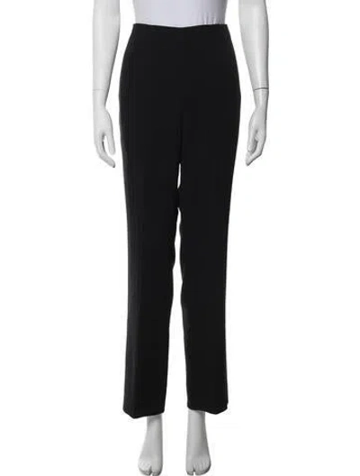 Pre-owned Akris Wool Straight Leg Pants In Black/blue