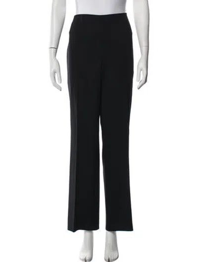 Pre-owned Akris Wool Straight Leg Pants In Black/blue