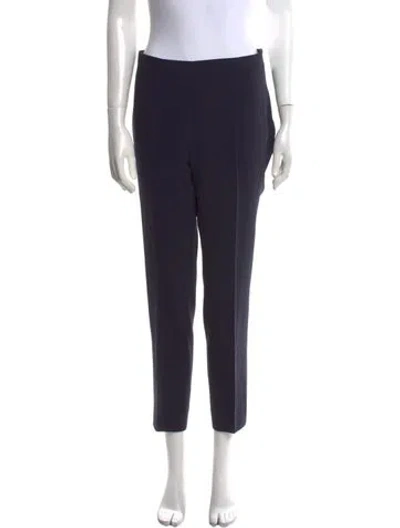 Pre-owned Akris Wool Straight Leg Pants In Blue