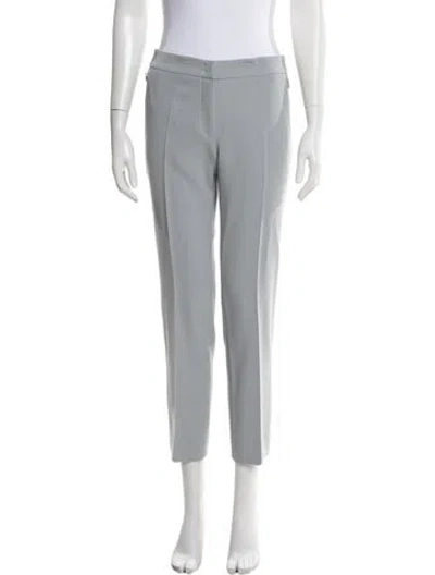 Pre-owned Akris Wool Straight Leg Pants In Blue