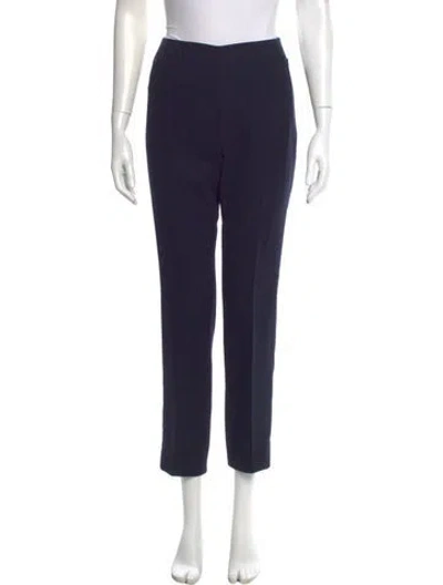 Pre-owned Akris Wool Straight Leg Pants In Blue