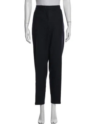 Pre-owned Akris Wool Straight Leg Pants In Blue