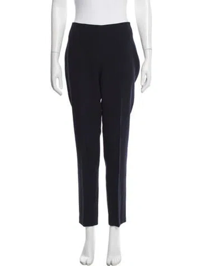 Pre-owned Akris Wool Straight Leg Pants In Blue
