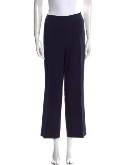 Pre-owned Akris Wool Straight Leg Pants In Blue