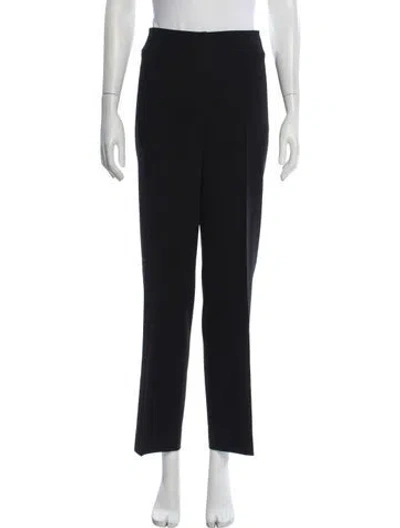 Pre-owned Akris Wool Straight Leg Pants In Blue