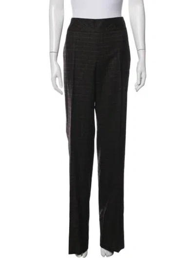Pre-owned Akris Wool Straight Leg Pants In Blue