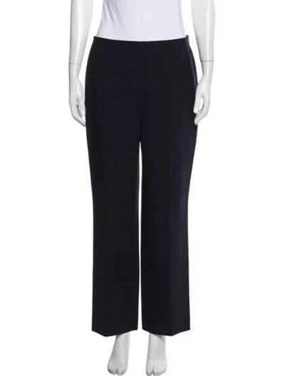 Pre-owned Akris Wool Straight Leg Pants In Blue