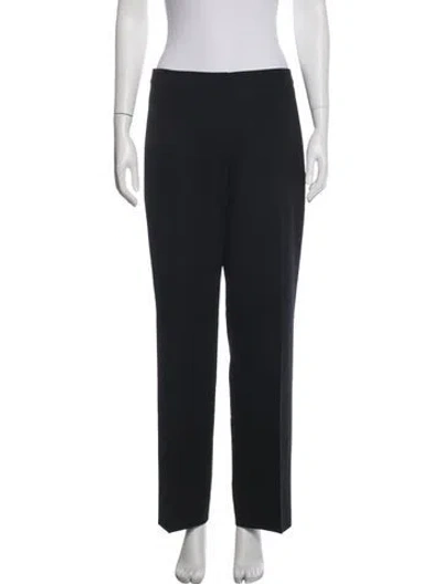 Pre-owned Akris Wool Straight Leg Pants In Blue