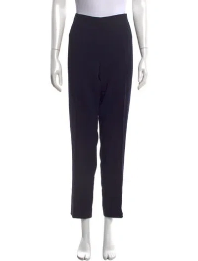 Pre-owned Akris Wool Straight Leg Pants In Blue