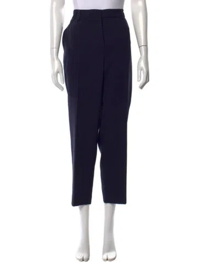 Pre-owned Akris Wool Straight Leg Pants In Blue