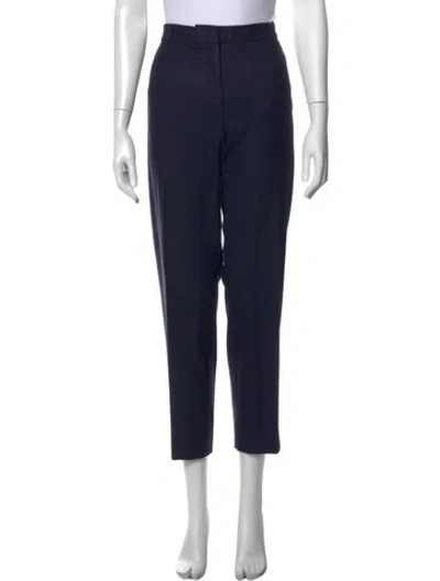 Pre-owned Akris Wool Straight Leg Pants In Blue