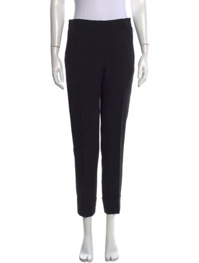 Pre-owned Akris Wool Straight Leg Pants In Blue